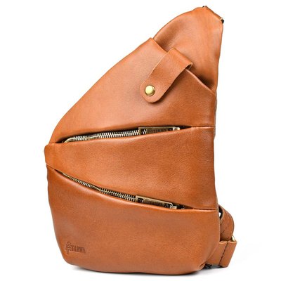 Мужская сумка-слинг через плечо микс канваса и кожи TARWA GBC-6402-3md GBC-6402-3md фото