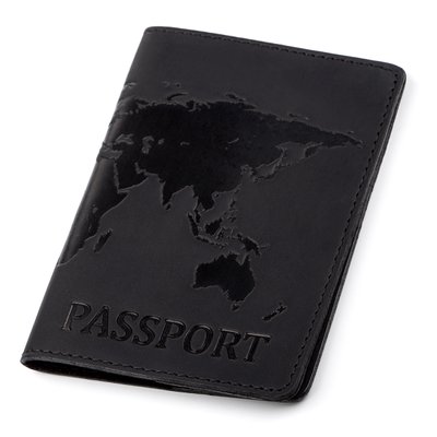 Обкладинка на паспорт Shvigel 13921 шкіряна Чорна 13921 фото