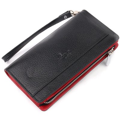 Місткий гаманець-клатч із натуральної шкіри KARYA 21135 Чорний 21135 фото
