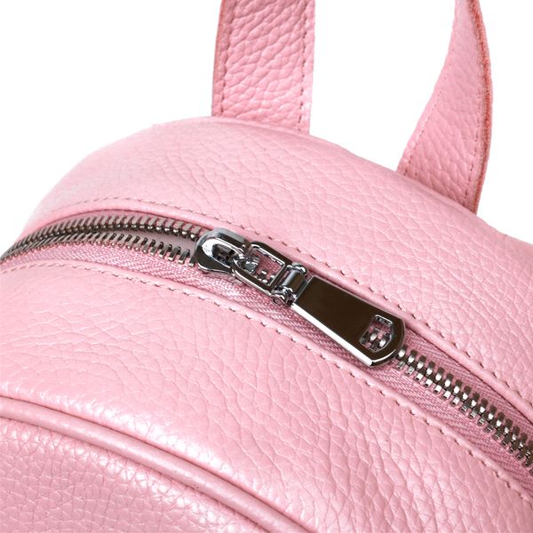 Компактний жіночий рюкзак з натуральної шкіри Shvigel 16304 Рожевий 52623 фото