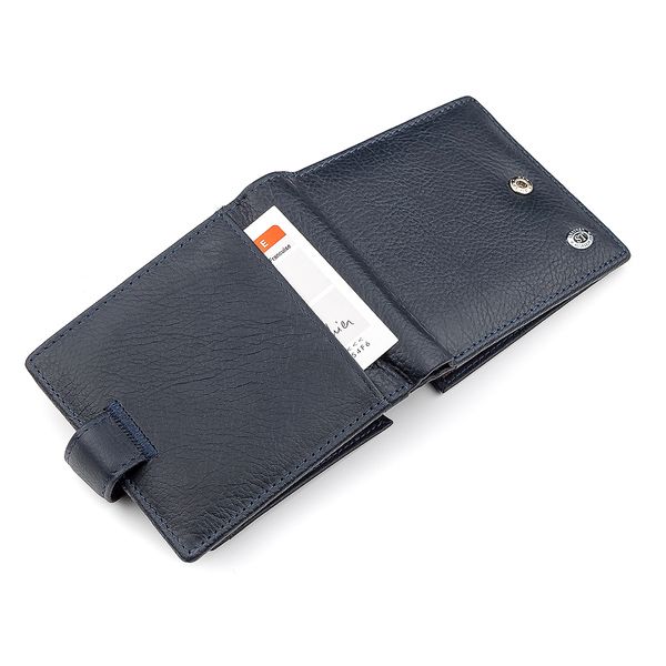 Чоловічий гаманець ST Leather 18346 (ST153) зручний Синій 18346 фото