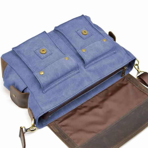 Мужская сумка через плечо из канваса и кожи RKc-6690-4lx TARWA RKc-6690-4lx фото
