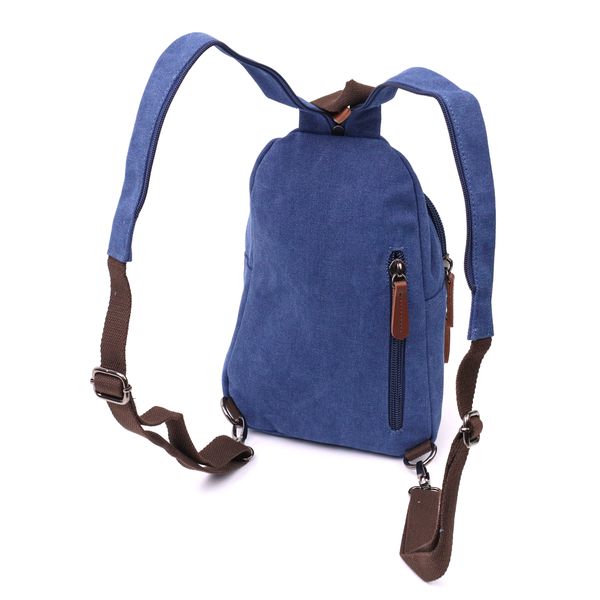 Зручна сумка для чоловіків через плече з ущільненою спинкою Vintagе 22176 Синій 56812 фото