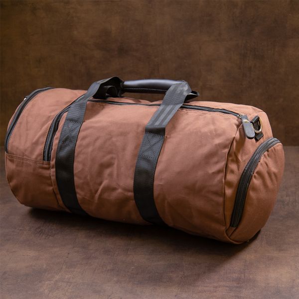 Спортивная сумка текстильная Vintage 20643 Коричневая 49018 фото