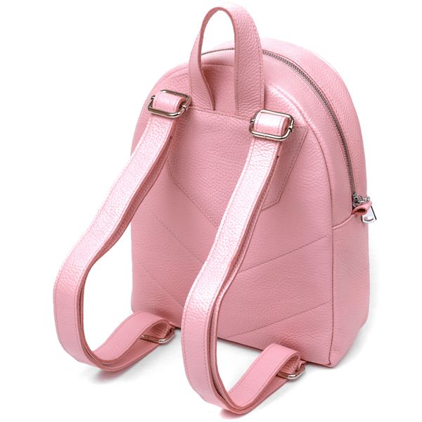 Компактный женский рюкзак из натуральной кожи Shvigel 16304 Розовый 52623 фото