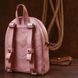 Компактний жіночий рюкзак з натуральної шкіри Shvigel 16304 Рожевий 52623 фото 8