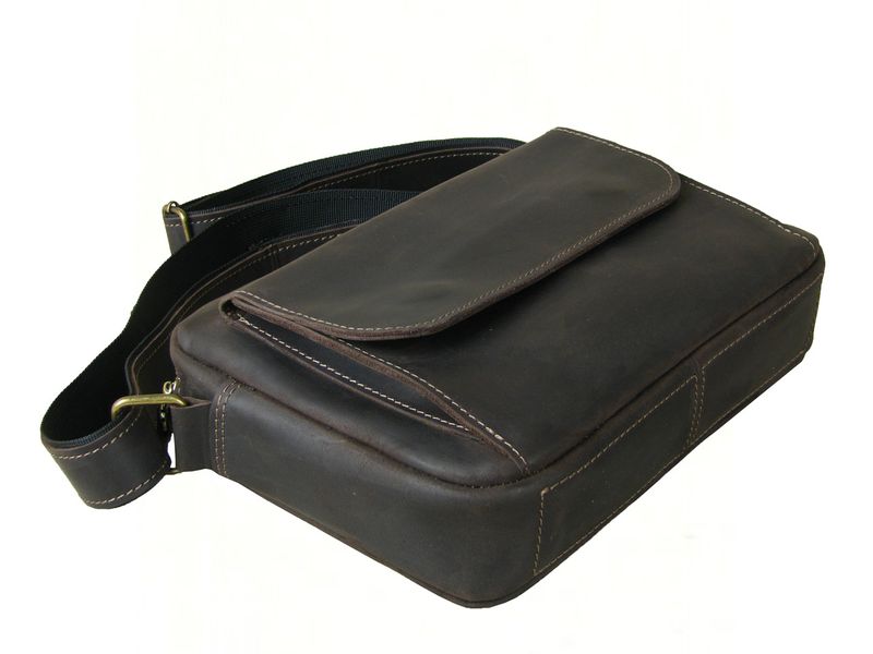 Мужская кожаная сумка кросс боди SGE BG 001 brown коричнева BG 001 brown фото