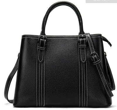 Класична жіноча сумка в шкірі флотар Vintage 14861 Чорна 39457 фото