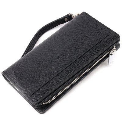 Багатофункціональний гаманець-клатч із натуральної шкіри KARYA 21136 Чорний 21136 фото