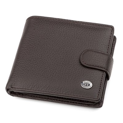 Чоловічий гаманець ST Leather 18347 (ST153) функціональний Коричневий 18347 фото
