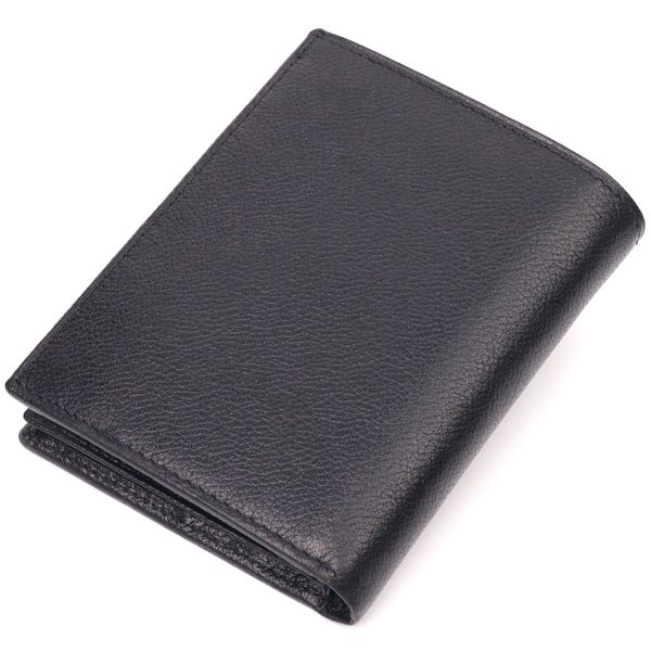 Вертикальний невеликий шкіряний гаманець без застібки KARYA 21362 Чорний 21362 фото