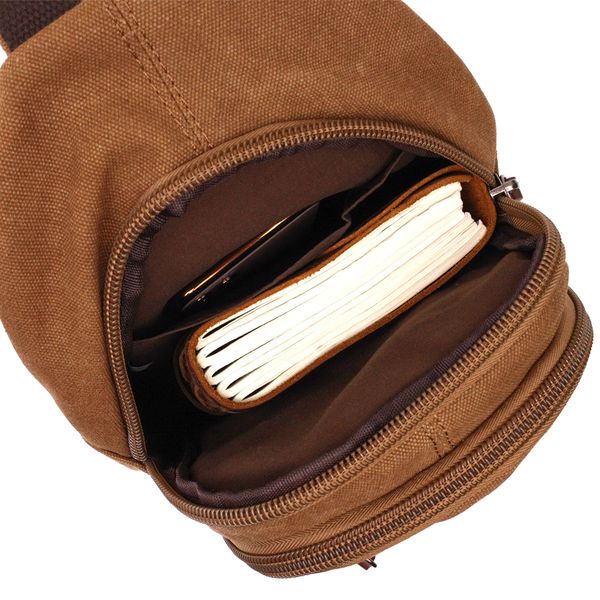 Оригінальна сумка для чоловіків через плече з ущільненою спинкою Vintagе 22177 Коричневий 56813 фото