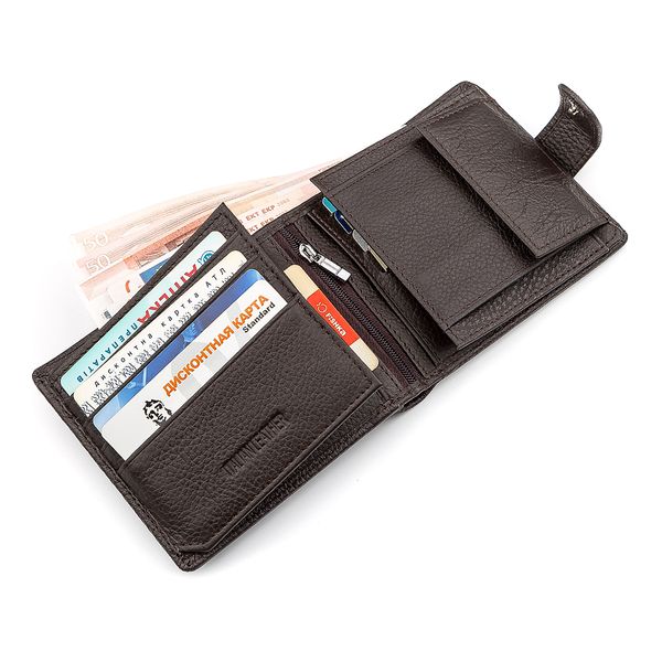 Чоловічий гаманець ST Leather 18347 (ST153) функціональний Коричневий 18347 фото