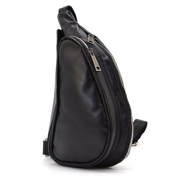 Рюкзак на одно плечо из винтажной кожи GA-3025-3md бренд TARWA чорная GA-3025-3md фото