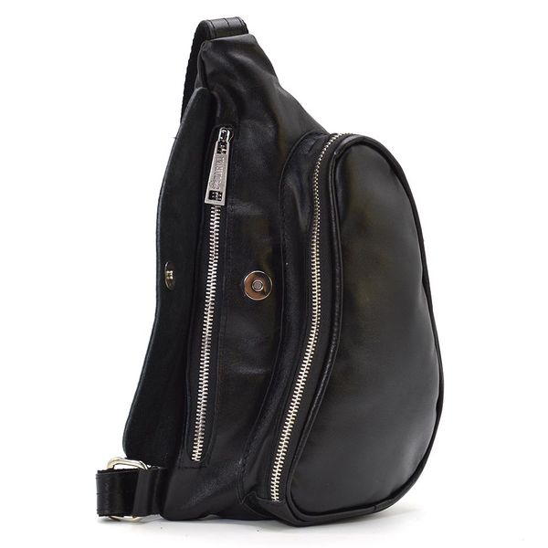Рюкзак на одно плечо из винтажной кожи GA-3025-3md бренд TARWA чорная GA-3025-3md фото