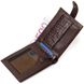 Функциональный бумажник среднего размера для мужчин из натуральной кожи с тиснением под крокодила BOND 21999 Коричневый 21999 фото 4