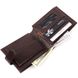 Практичний чоловічий портмоне з хлястиком з натуральної шкіри KARYA 21086 Коричневий 21086 фото 6