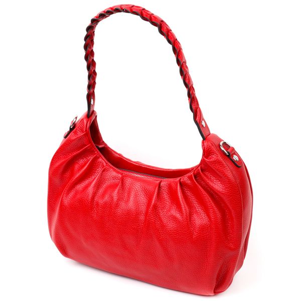 Яркая женская сумка багет KARYA 20837 кожаная Красный 20837 фото