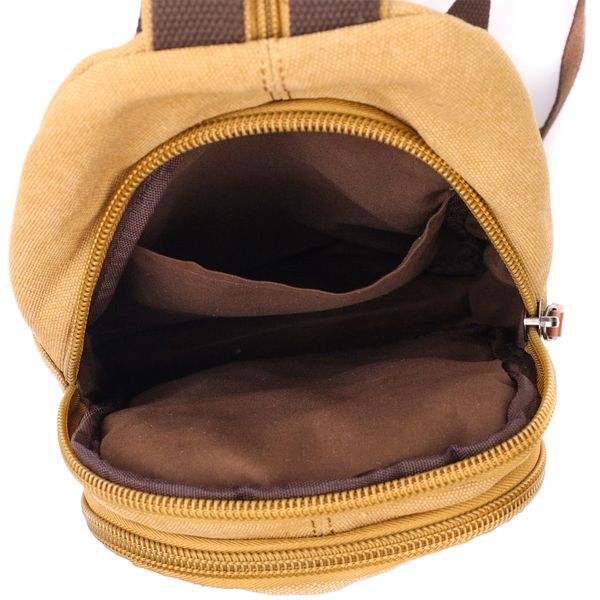 Надійна сумка для чоловіків через плече з ущільненою спинкою Vintagе 22178 Пісочний 56814 фото