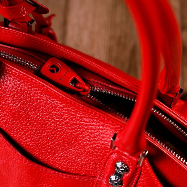 Красивая яркая женская сумка KARYA 20937 кожаная Красный 20937 фото