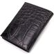 Цікавий чоловічий гаманець вертикального формату з натуральної шкіри з тисненням під крокодила CANPELLINI 21755 Чорний 21755 фото 2