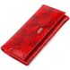 Чудовий жіночий гаманець із натуральної лакованої шкіри з тисненням під змію CANPELLINI 21655 Червоний 21655 фото 1