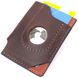 Оригінальний картхолдер з утримувачем для Apple AirTag з натуральної шкіри GRANDE PELLE 11609 Коричневий 56416 фото 3