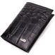 Цікавий чоловічий гаманець вертикального формату з натуральної шкіри з тисненням під крокодила CANPELLINI 21755 Чорний 21755 фото 1