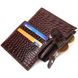 Горизонтальний чоловічий гаманець із натуральної фактурної шкіри CANPELLINI 21503 Коричневий 21503 фото 5