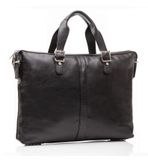 Чёрная деловая кожаная сумка мужская Newery N1004GA N1004GA фото
