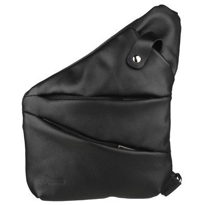 Чоловіча сумка-слінг через плече мікс канвасу та шкіри GAc-6402-3md чорна бренд TARWA GAc-6402-3md фото