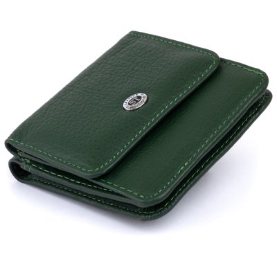 Маленький гаманець на кнопці жіночий ST Leather 19233 Зелений 19233 фото