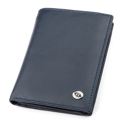 Чоловічий гаманець ST Leather 18349 (ST-2) шкіряний Синій 18349 фото