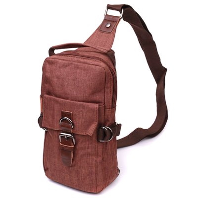 Плечева сумка для чоловіків із щільного текстилю Vintage 22186 Коричневий 56822 фото