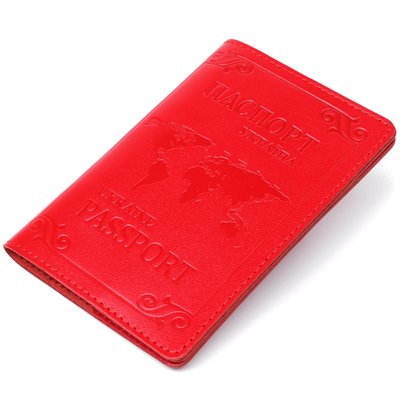 Кожаная обложка на паспорт с картой и рамкой SHVIGEL 13981 Красная 13981 фото