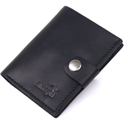Кожаный мужской бумажник Shvigel 16474 Черный 16474 фото