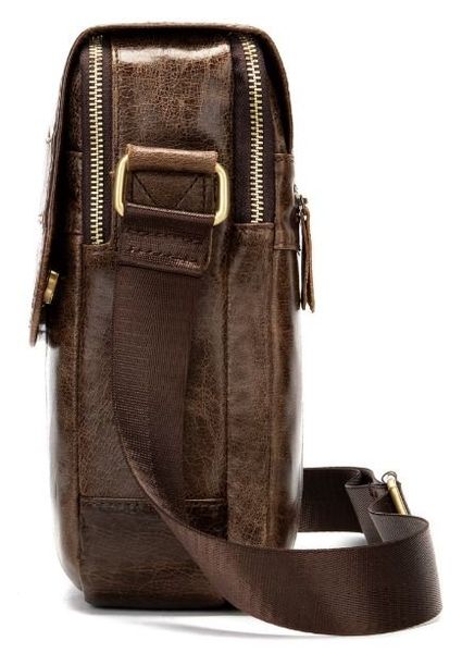 Вертикальная сумка мужская Vintage 14863 Коричневая 14863 фото