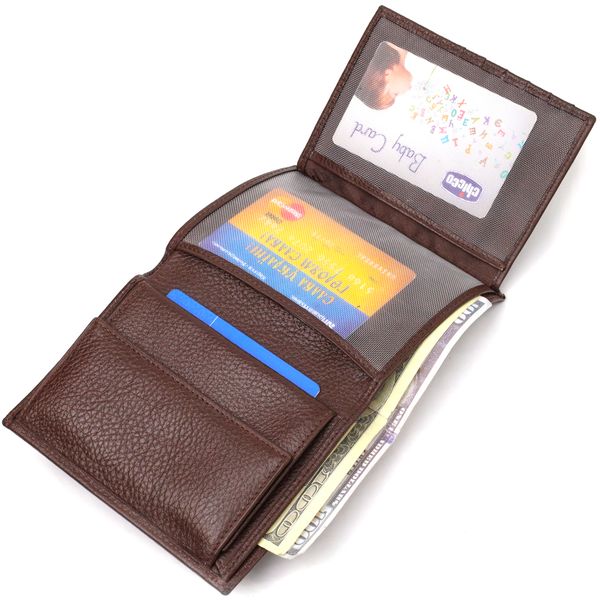 Чоловічий сучасний гаманець вертикального формату з натуральної шкіри CANPELLINI 21756 Коричневий 21756 фото