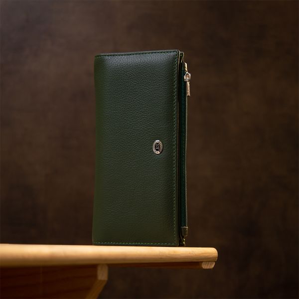 Гарний жіночий шкіряний гаманець ST Leather 19377 Зелений 19377 фото