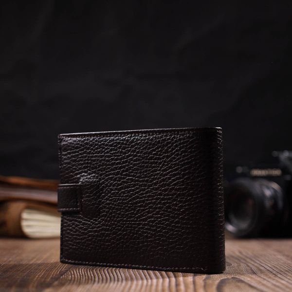 Практичний гаманець середнього розміру для чоловіків з натуральної шкіри BOND 22001 Коричневий 22001 фото