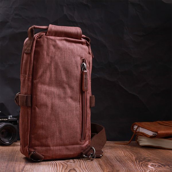 Плечева сумка для чоловіків із щільного текстилю Vintage 22186 Коричневий 56822 фото