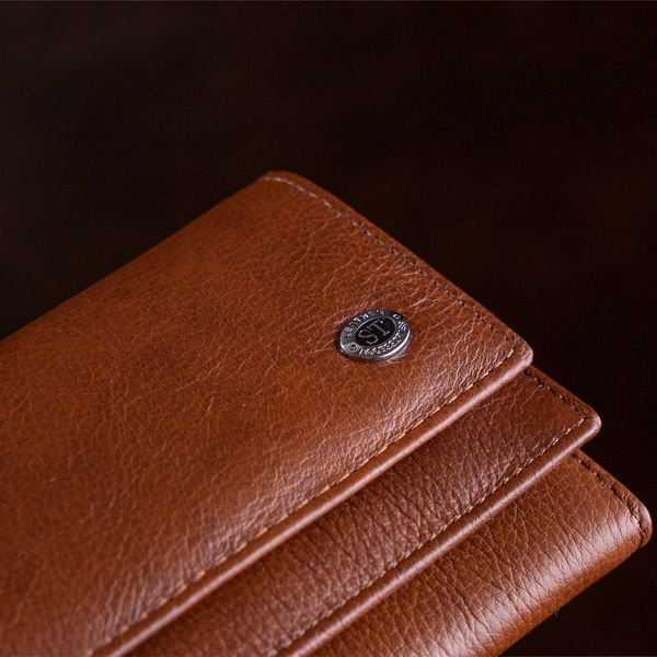 Гаманець-візитниця на кнопці ST Leather 18952 Коричневий 18952 фото