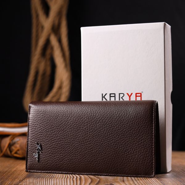 Вертикальный бумажник из натуральной кожи KARYA 21138 Коричневый 21138 фото