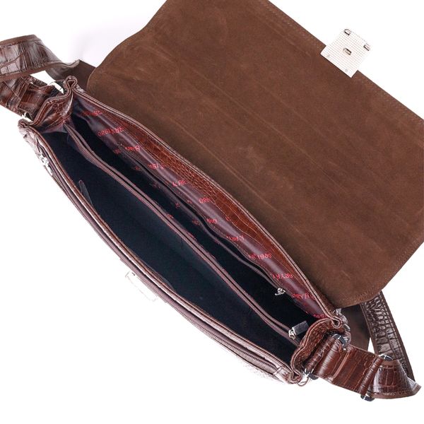 Чоловічий портфель із фактурної шкіри KARYA 20938 Коричневий 52933 фото