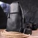 Современная мужская сумка через плечо из натуральной кожи 21307 Vintage Черная 21307 фото 7