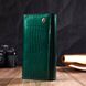 Лакированный женский кошелек с блоком для визиток из натуральной кожи ST Leather 19424 Зеленый 19424 фото 6