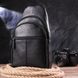 Современная мужская сумка через плечо из натуральной кожи 21307 Vintage Черная 21307 фото 6