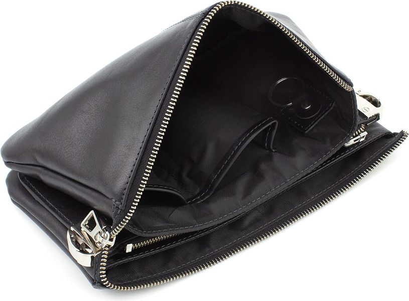 Чорна шкіряна сумочка-клатч жіноча Grande Pelle 70561001 70561001 фото