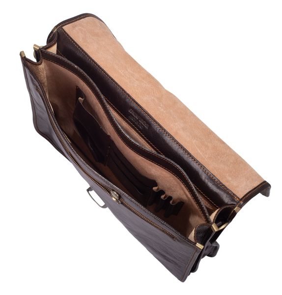 Стильный кожаный портфель VIRGINIA CONTI VCMJN02BROWN VCMJN02BROWN фото