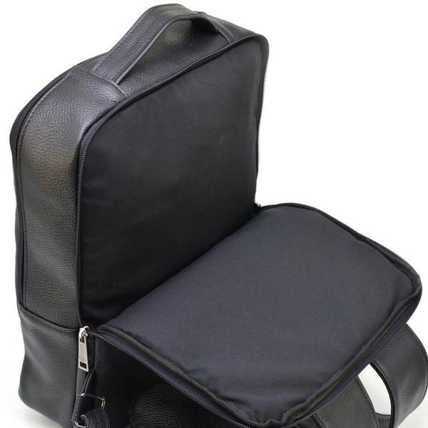 Шкіряний чоловічий рюкзак чорний TARWA GA-7287-3md на два відділи GA-7287-3md фото